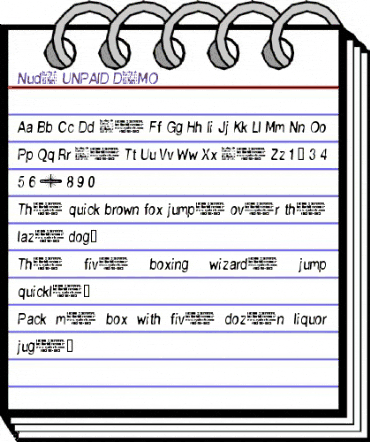 NudE UNPAID DEMO animated font preview NudE UNPAID DEMO animated font preview
