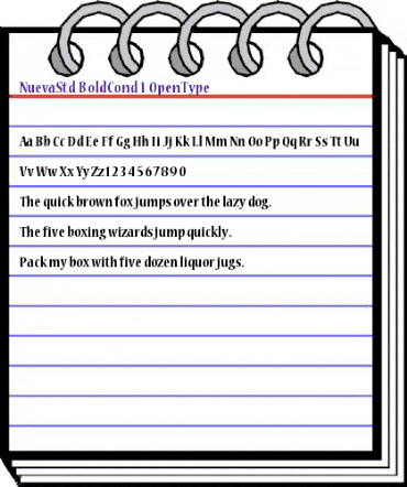 Nueva Std Bold Condensed animated font preview Nueva Std Bold Condensed animated font preview