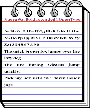 Nueva Std Bold Extended animated font preview Nueva Std Bold Extended animated font preview