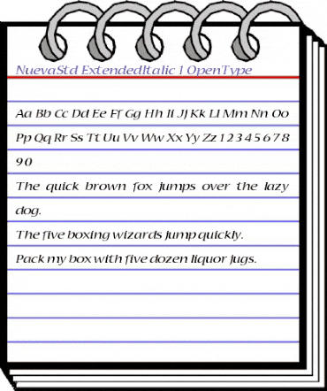 Nueva Std Extended Italic animated font preview Nueva Std Extended Italic animated font preview