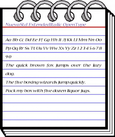 Nueva Std Extended Italic animated font preview Nueva Std Extended Italic animated font preview