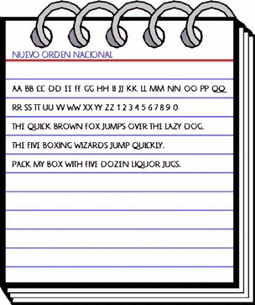 Nuevo Orden Nacional Regular animated font preview Nuevo Orden Nacional Regular animated font preview