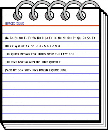 Nufced DEMO Regular animated font preview