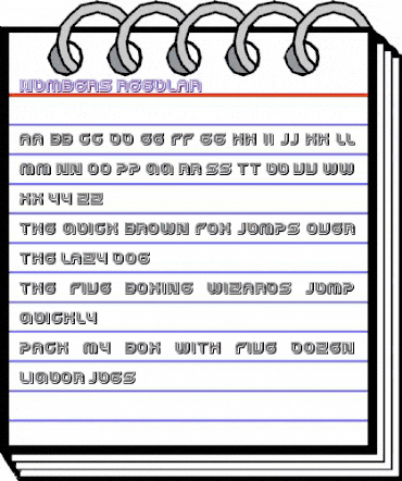 Numbers Regular animated font preview Numbers Regular animated font preview