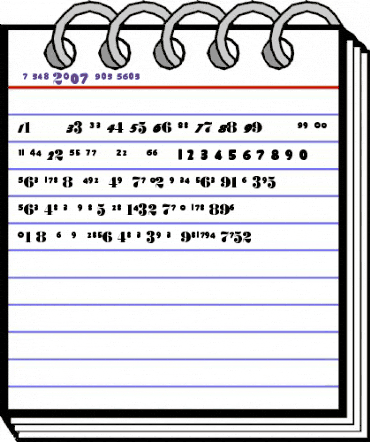 Numerics P07 animated font preview