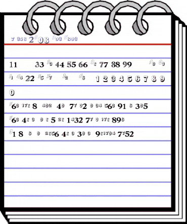 Numerics P08 animated font preview