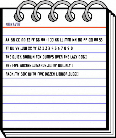 Nunavut Regular animated font preview Nunavut Regular animated font preview