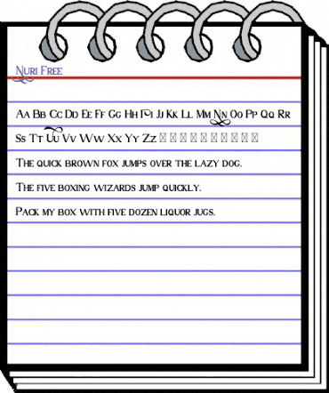 Nuri Free Regular animated font preview