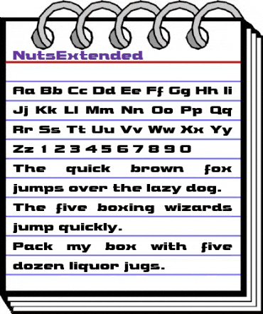 NutsExtended Regular animated font preview