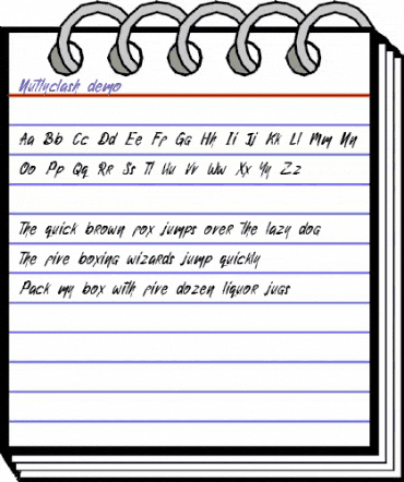 Nuttyclash demo Regular animated font preview