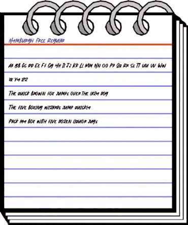 Nymburgh Free Regular animated font preview