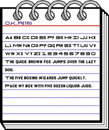 O.K. Retro Regular animated font preview O.K. Retro Regular animated font preview