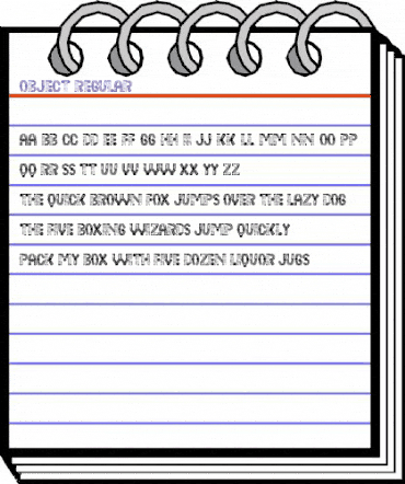 Object Regular animated font preview Object Regular animated font preview