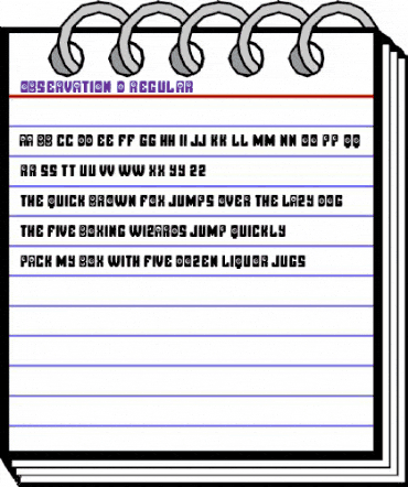 Observation 3D Regular animated font preview Observation 3D Regular animated font preview