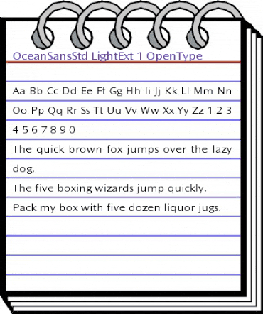 Ocean Sans Std Light Extended animated font preview Ocean Sans Std Light Extended animated font preview