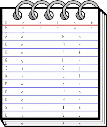 Ocelot Monowidth Normal animated font preview Ocelot Monowidth Normal animated font preview