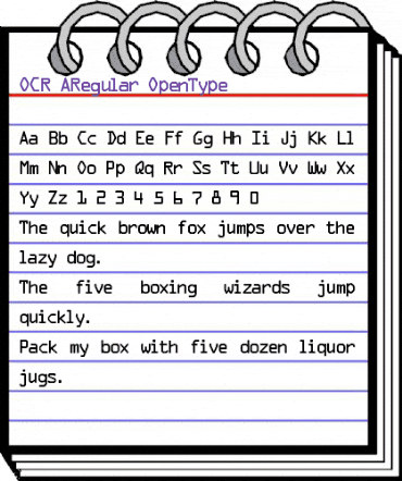 OCR ARegular animated font preview OCR ARegular animated font preview