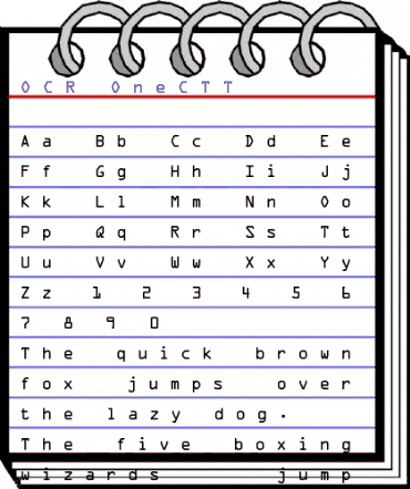 OCR_OneCTT Regular animated font preview