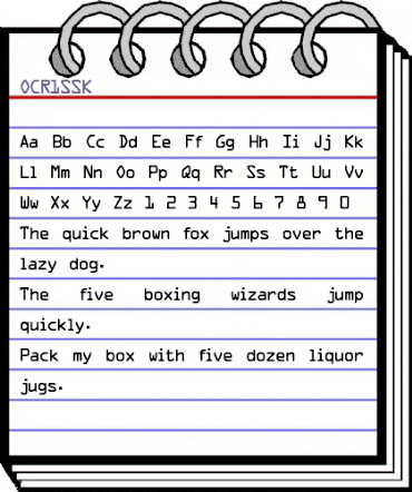 OCR1SSK Regular animated font preview OCR1SSK Regular animated font preview