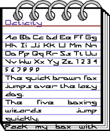 Octicity Regular animated font preview