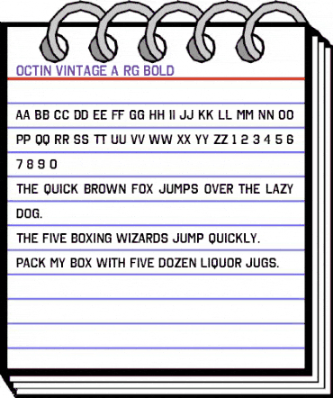 Octin Vintage A Bold animated font preview