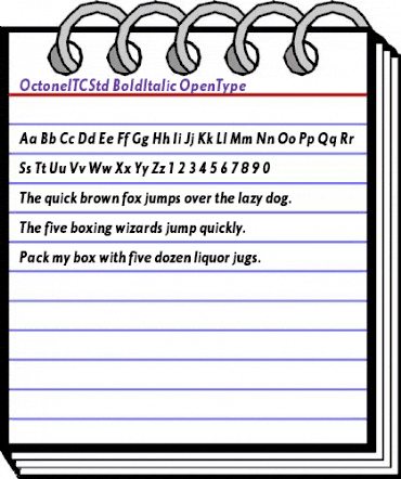 Octone ITC Std Bold Italic animated font preview Octone ITC Std Bold Italic animated font preview