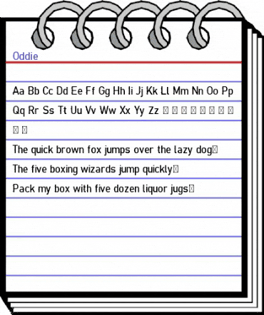 Oddie Regular animated font preview