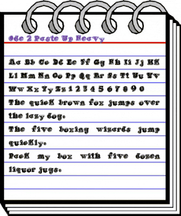 Ode 2 Paste Up Heavy Regular animated font preview