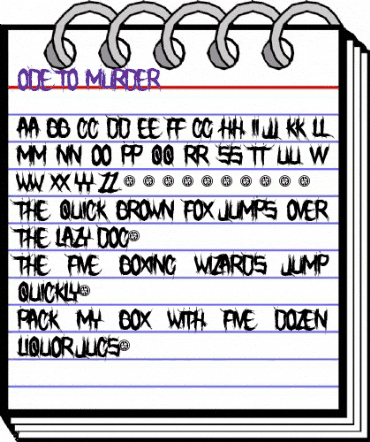 Ode To Murder Regular animated font preview Ode To Murder Regular animated font preview