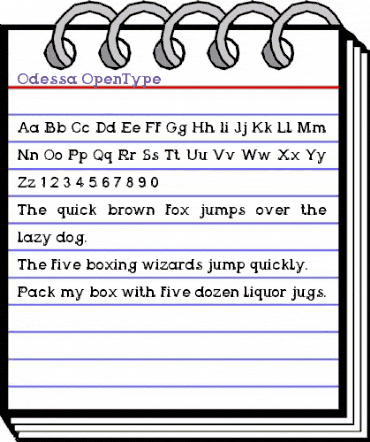 Odessa Regular animated font preview Odessa Regular animated font preview