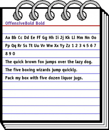 OffensiveBold Bold animated font preview