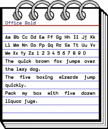 Office Bold animated font preview