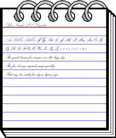 OfficeScriptDT Italic animated font preview OfficeScriptDT Italic animated font preview