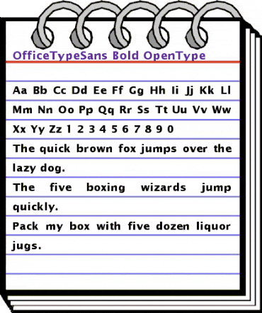 OfficeTypeSans Bold animated font preview OfficeTypeSans Bold animated font preview