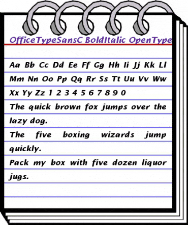 OfficeTypeSansC Bold Italic animated font preview OfficeTypeSansC Bold Italic animated font preview