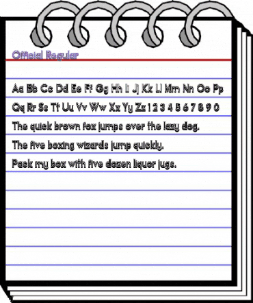 Official Regular animated font preview