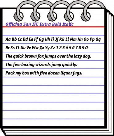 OfficinaSanITCMedium Bold Italic animated font preview
