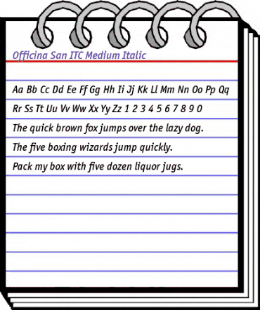 OfficinaSanITCMedium Italic animated font preview OfficinaSanITCMedium Italic animated font preview