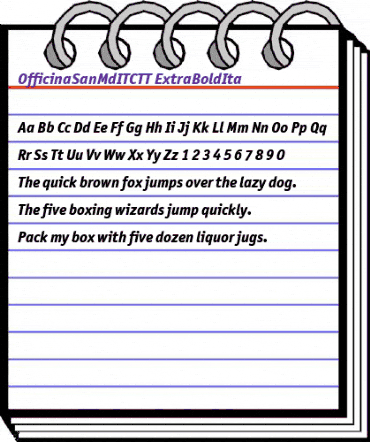 OfficinaSanITCTT ExtraBoldIta animated font preview OfficinaSanITCTT ExtraBoldIta animated font preview
