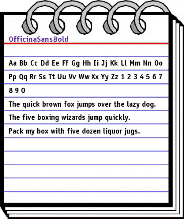 OfficinaSansBold Regular animated font preview