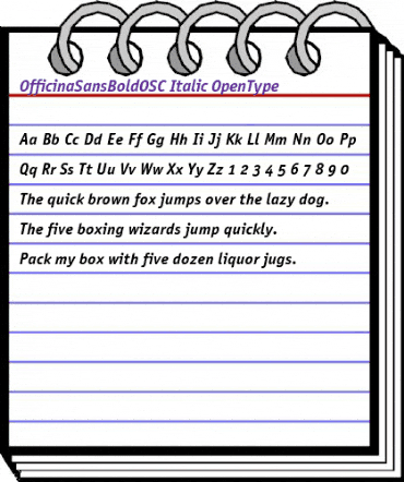 OfficinaSansBoldOSC Italic animated font preview OfficinaSansBoldOSC Italic animated font preview