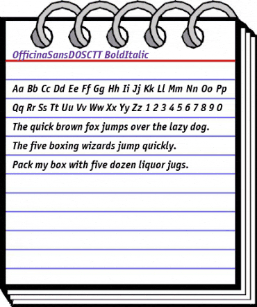 OfficinaSansDOSCTT BoldItalic animated font preview OfficinaSansDOSCTT BoldItalic animated font preview