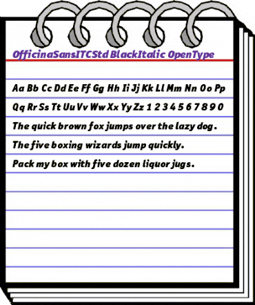 OfficinaSansITCStd BlackItalic animated font preview OfficinaSansITCStd BlackItalic animated font preview