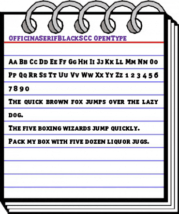 OfficinaSerifBlackSCC Regular animated font preview