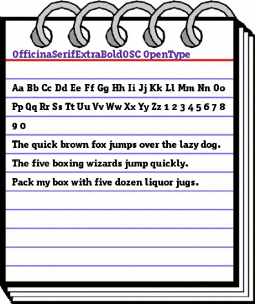 OfficinaSerifExtraBoldOSC Regular animated font preview OfficinaSerifExtraBoldOSC Regular animated font preview