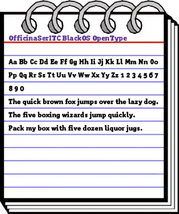 OfficinaSerITC BlackOS animated font preview