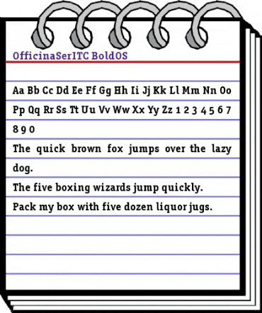 OfficinaSerITC Bold animated font preview