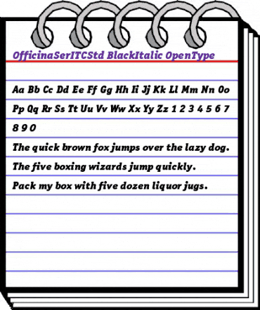 OfficinaSerITCStd BlackItalic animated font preview OfficinaSerITCStd BlackItalic animated font preview