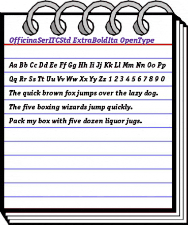 OfficinaSerITCStd ExtraBoldIta animated font preview OfficinaSerITCStd ExtraBoldIta animated font preview