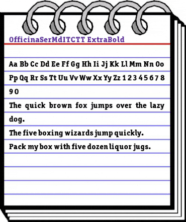 OfficinaSerITCTT ExtraBold animated font preview
